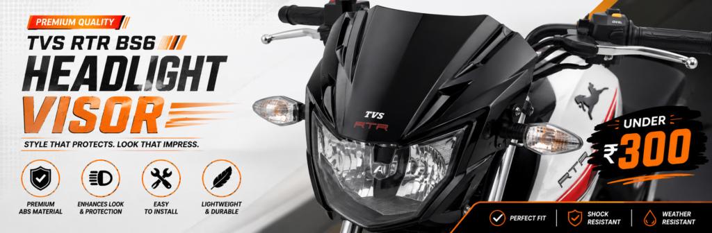 MOETRCYCLE HEADLIGHT VISOR RTR AND MOTERCYCELE